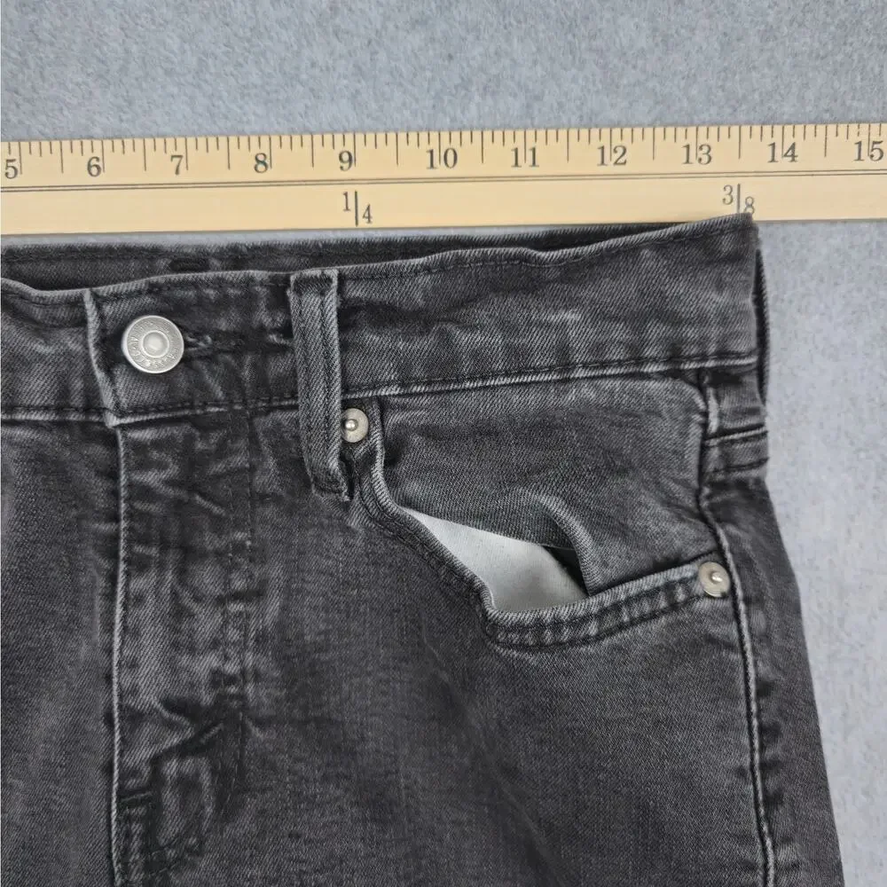 Levi's 514 Mens 27x28 Black Straight Fit Jeans
